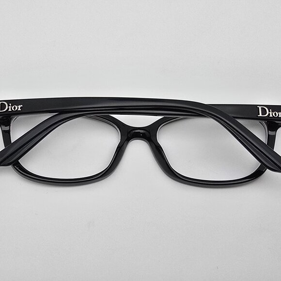 Christian Dior CD3242 807 Gloss Black Cat Eye Eyeglasses Frame w Case Italy 52mm - Picture 12 of 16